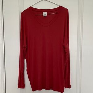 CAbi V-Neck Red Blouse